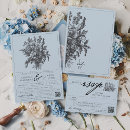 Recherche de floral bleu mariage invitations Chinoiserie