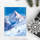 Recherche de pente cartes postales Hiver