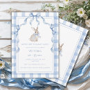 Recherche de lapin bleu invitations Vintage