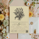 Recherche de florales vintages de mariage invitations Couple
