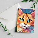 Recherche de chats colorés cartes postales Tabby