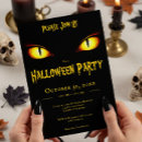 Recherche de black cat halloween invitations Effrayant