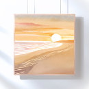 Recherche de belle plage posters Aquarelle
