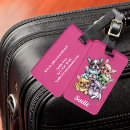 Recherche de bouledogue français bagages étiquettes Rose
