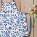 Recherche de toile tabliers Fleurs bleues