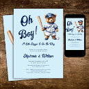 Recherche de baseball baby shower garçon invitations Bleu