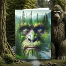 Recherche de cryptid vœux cartes Bigfoot