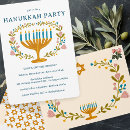 Recherche de menorah invitations De partie hanoukka