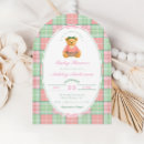 Recherche de polo baby shower invitations Tartan