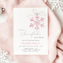 Recherche de flocon de neige rose invitations Bébé fille