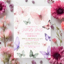 Recherche de pink purple anniversaire invitations Notre petit papillon
