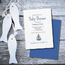 Recherche de sailboat baby shower invitations Bleu