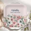 Recherche de fleurs blanches assiettes en papier Botanique