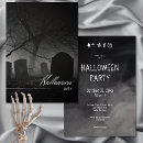 Recherche de cimetière halloween invitations Noir et blanc