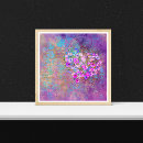 Recherche de fleurs turquoise posters Vintage