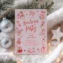 Recherche de friendsmas invitations Dessiné à la main