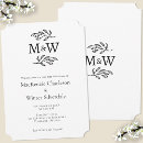 Recherche de initiales mariage invitations Typographie