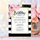 Recherche de pink stripe invitations Élégant