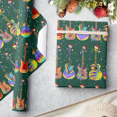 Recherche de vert électrique papier cadeau Musicien