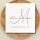 Recherche de gris blanc serviettes Monogramme