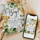 Recherche de safari baby shower garçon invitations Pour enfants