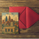 Recherche de silhouette vintage cartes postales Skyline