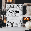 Recherche de noir blanc halloween invitations Pour enfants