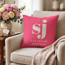 Recherche de monogramme rose coussins Toute personne