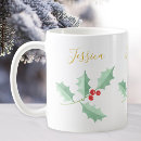 Recherche de baies de houx tasses Aquarelle