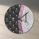 Recherche de noir argent horloges Pour elle