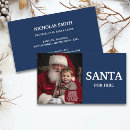 Recherche de père noël cartes visite Festif