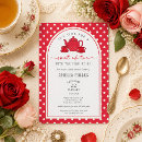 Recherche de pois rouge et blanc invitations Rétro