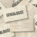 Recherche de généalogiste cartes visite Historien de famille