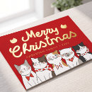 Recherche de chats de noël cartes postales Joyeuses fêtes