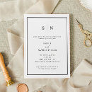 Recherche de brunch mariage invitations Noir et blanc
