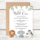 Recherche de safari animal baby shower invitations Mignonne