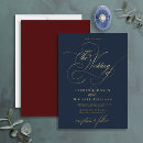 Recherche de bordeaux et bleu marine mariage invitations Pour elle