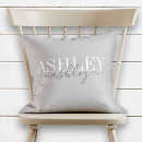 Recherche de gris de monogramme coussins Pour elle