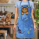 Recherche de bleu de dame tabliers Chats