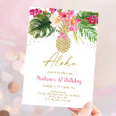 Recherche de ananas rose invitations Rose et or