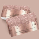 Recherche de glitter cartes visite Rose gold