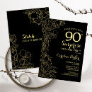 Recherche de black floral invitations Élégant