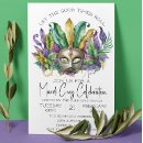 Recherche de masque de mardi gras invitations Aquarelle