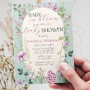 Recherche de fleur baby shower invitations Simple