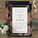 Recherche de vintage glam mariage invitations Noir et or