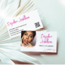 Recherche de arrière plan rose cartes visite Code qr