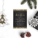 Recherche de noir et or noël invitations Étincelant