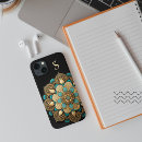 Recherche de mandala fleur iphone coques Noir