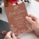 Recherche de burnt orange bridal shower invitations Élégant