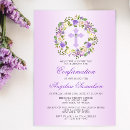 Recherche de lavande confirmation invitations Fille